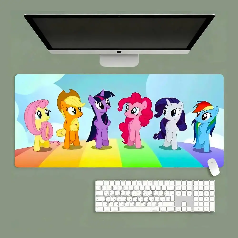 

Anime-M-My-LittleS-PonyS Kawaii Mouse Pad Computer Mat Deskpad Laptop Keyboard Mat Office Large Landscape Mousepad