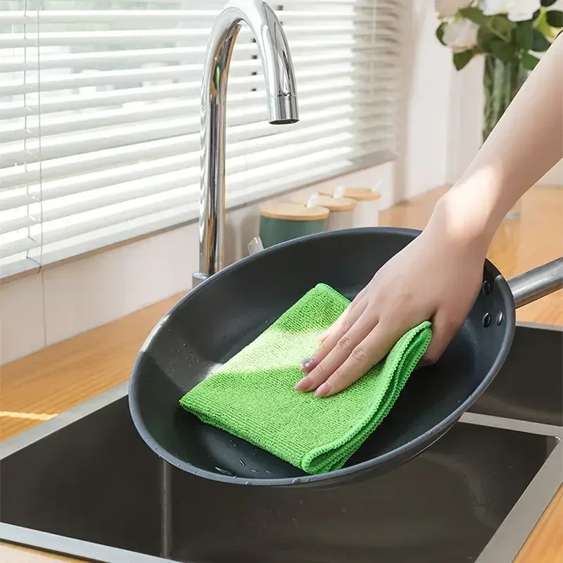 10/5/3pcs Microfiber Cleaning Cloth, Dishwashing Cloth Household Rag Kitchen Bathroom Cleaning Towel Durable Absorbent Towel