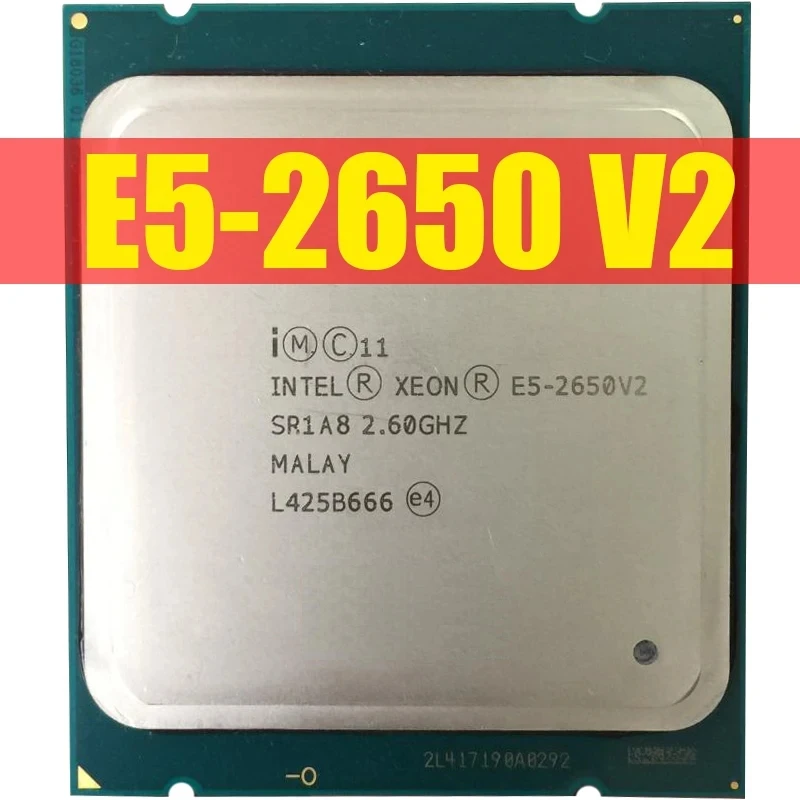 Xeon Processor E5 2650 V2 CPU 2.6GHz 8 Cores/16 Threads 20MB 95W Server Processor for X79G LGA 2011 Motherboard PC XEON Kit