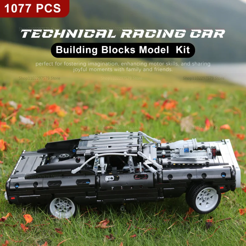 Technical Racing Car Building Blocks Kit DIY Bricks 1077PCS Model Kids Adults Gift Christmas Race Car Assembly Collector’s Toy