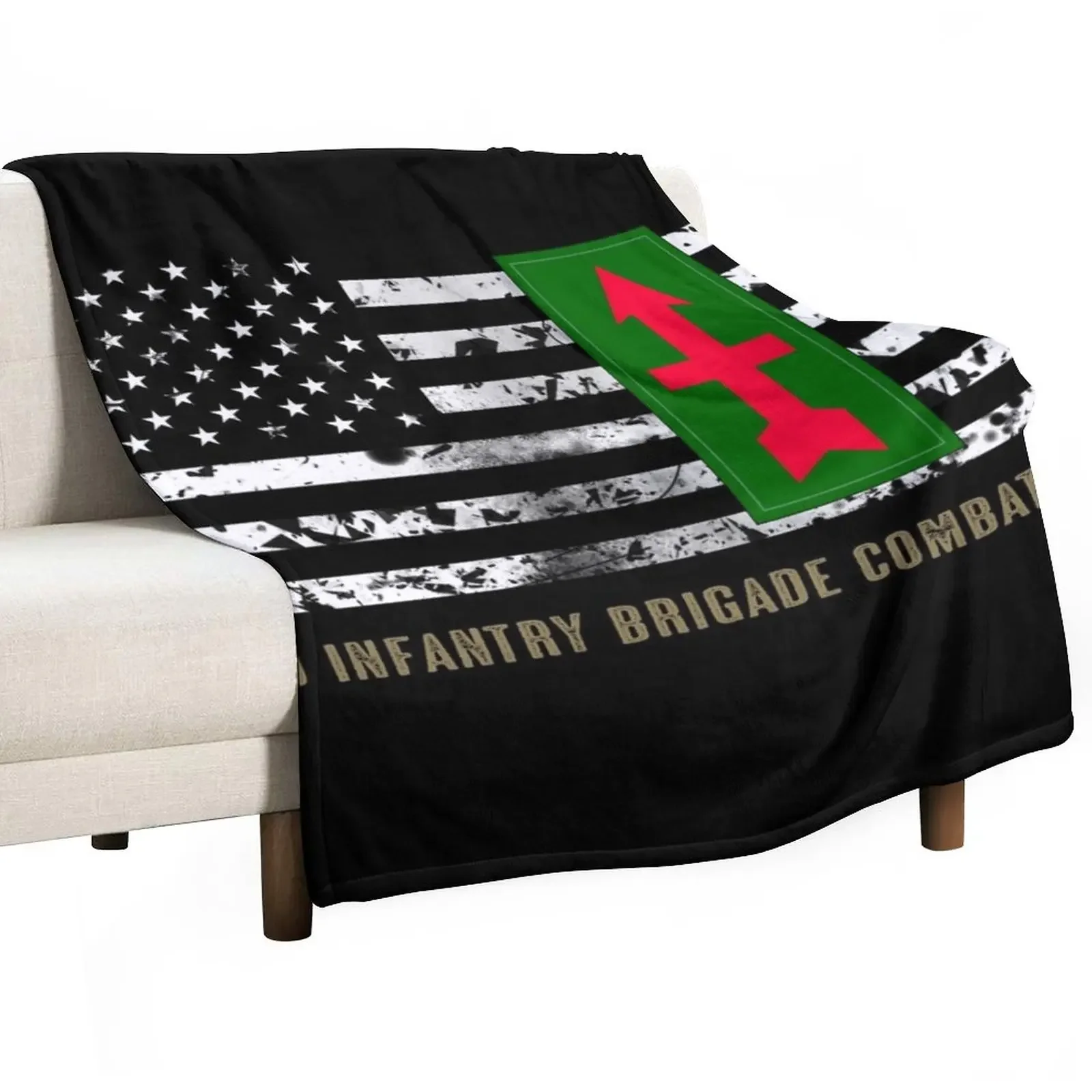 32nd Infantry Brigade Combat Team Throw Blanket Single heavy to sleep Warm Hair Blankets