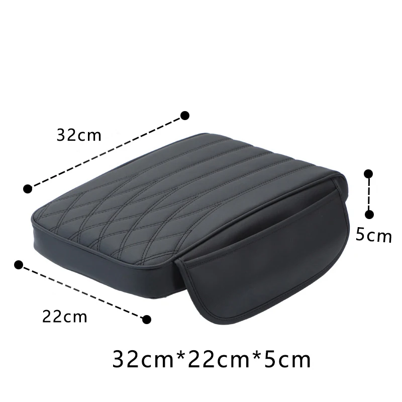 NNordz-Juste d'accoudoir central en cuir universelle, rangement latéral, accessoires de voiture, coussin en polymères, recommandé pour l'augmentation, 32cm x 22cm x 5cm