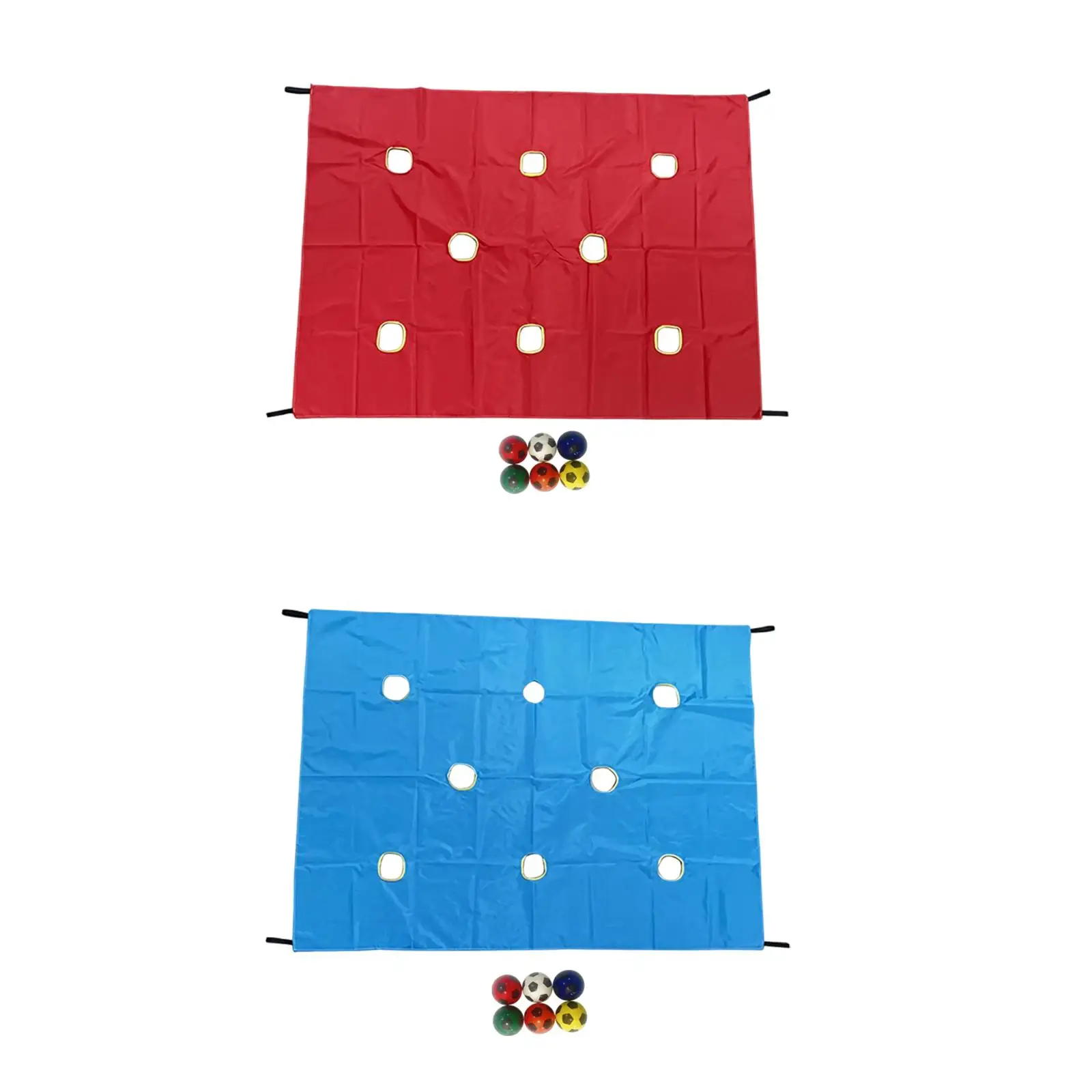 Hole Tarp Set Fun Cooperative Play Equipment Children Kids Interactive with 6 Balls Outdoor Activities Toy Teamwork Group Games