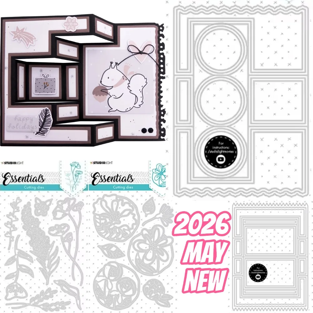 Long Flowers Stamps 2026 Neue Metall-Stanzformen für DIY Scrapbooking, Basteln, Fotoalbum-Vorlage, handgefertigte Dekoration
