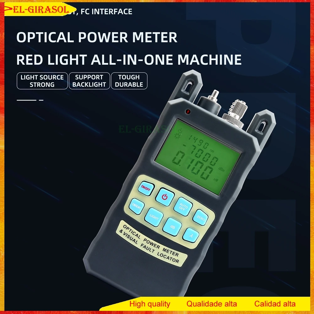 

100% Original All-IN-ONE Fiber Optical Power Meter -70 to +6 or 10dBm 1/10mw 1-10km Cable Tester Visual Fault Locator FTTH