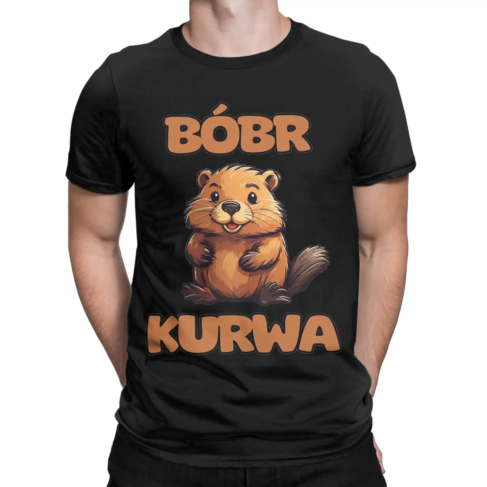 Camiseta Engraçada Bobr Kurwa Viral com Memes Poloneses para Homens e Mulheres, Camisetas de Algodão Bober de Manga Curta, Roupas Plus Size