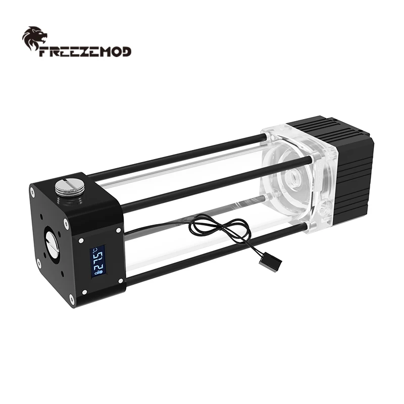 FREEZEMOD AIO Pump+Reservoir kit integrated With Temperature Display VA LCD Screen Temperature Water Tank Combo DIY PUB-FS6WX