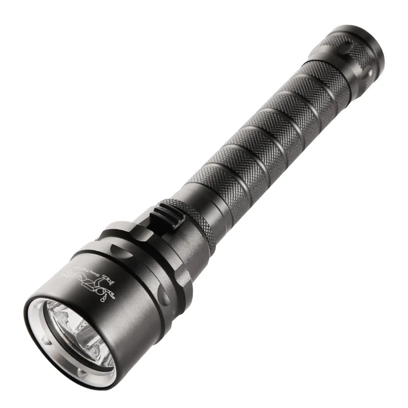 3LED High-Power Flashlight T6 Waterproof and Amphibious Rechargeable L2 Focus IPX8 Professional Diving Photography Flashlight