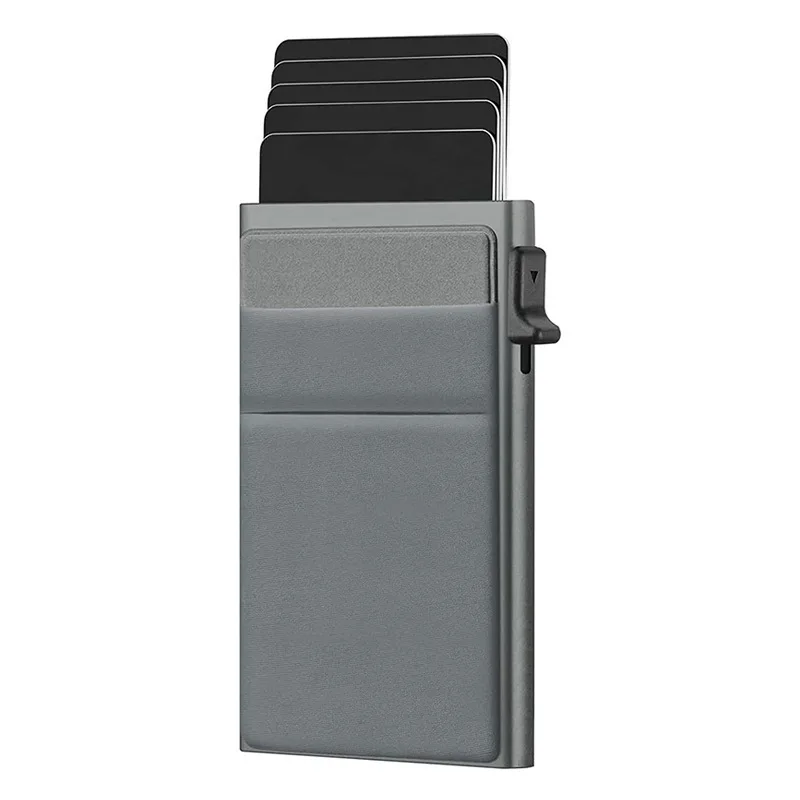 Unisex Anti Rfid Blocking Protected ID Kredit Magic Card Holder Männer dünne schlanke minimalistische Smart Wallets Metall ID Cardholer Case