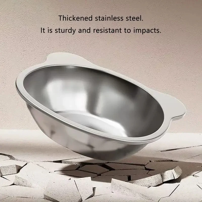 Raised Cat Bowls Tilted Neck Guard Cat Food Bowl 304 Stainless Steel Shatter-resistant Elevated 15° Pet Supplies for Puppy Cat - view 5