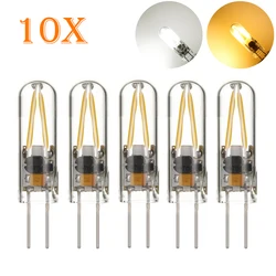 10PCS Mini G4 Geleide Gloeilampen 3W AC/DC 12V Gloeilamp Glaslampen Koele Warme Witte Lamp Cob Spotlights Voor Woonkamer