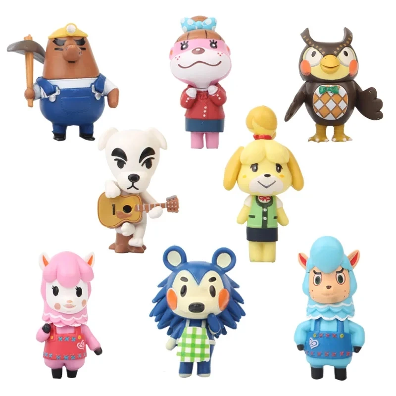 2020 nueva llegada 8 unids/lote Animal Crossing New Horizons Cyrus K.K Reese Isabelle figuras de acción juguetes PVC colección modelo Juguetes