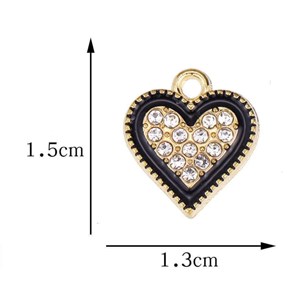 10Pcs Heart Star Bow Key Snake Butterfly Gold Silver Color Alloy Pendant Charm for Women\'s Necklace Earrings DIY Jewelry Making