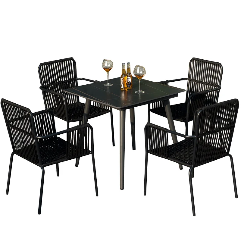 

Fujimu Yuanyi Outdoor Table and Chair Rattan Chair Balcony Leisure Tea Table and Chair Garden Villa Courtyard
