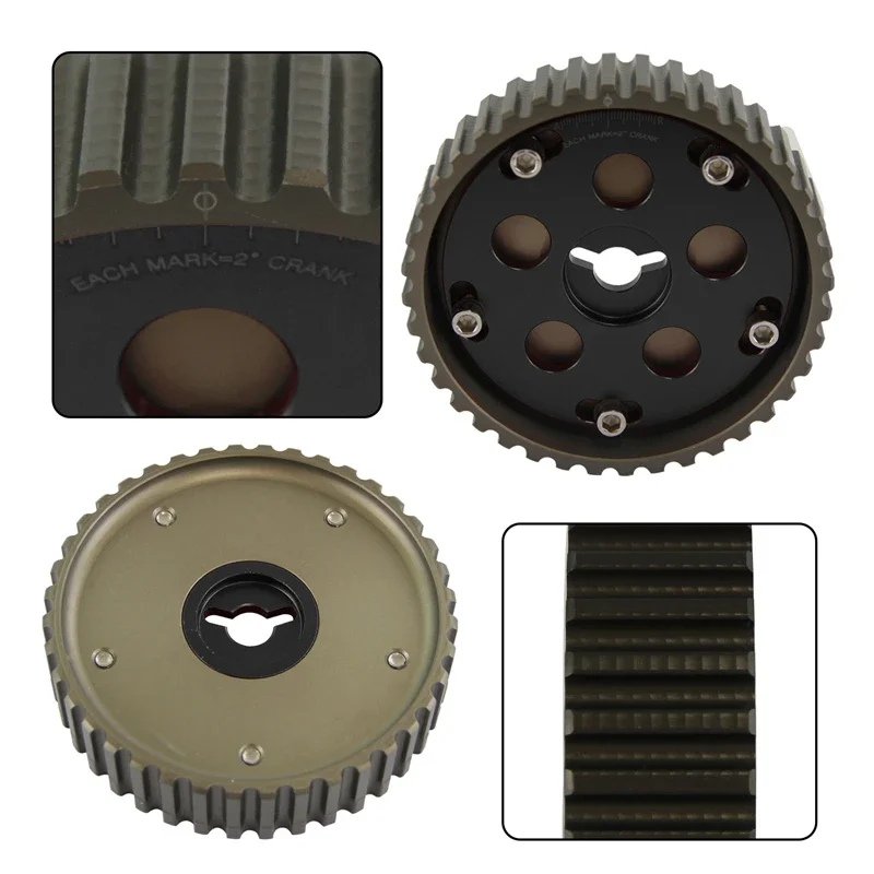 

Cam Gear Pulleys 2pcs Adjustable Fit for Suzuki Swift GTI GTS G13B 1.3L DOHC 1986-1999 Black/Blue/Red