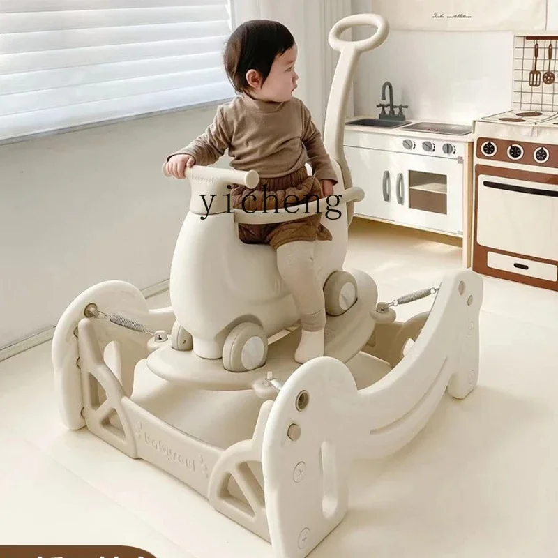 

XL Kiddie Ride Baby Rocking Horse Baby Trampoline Children Drop-Resistant Trojan Luge
