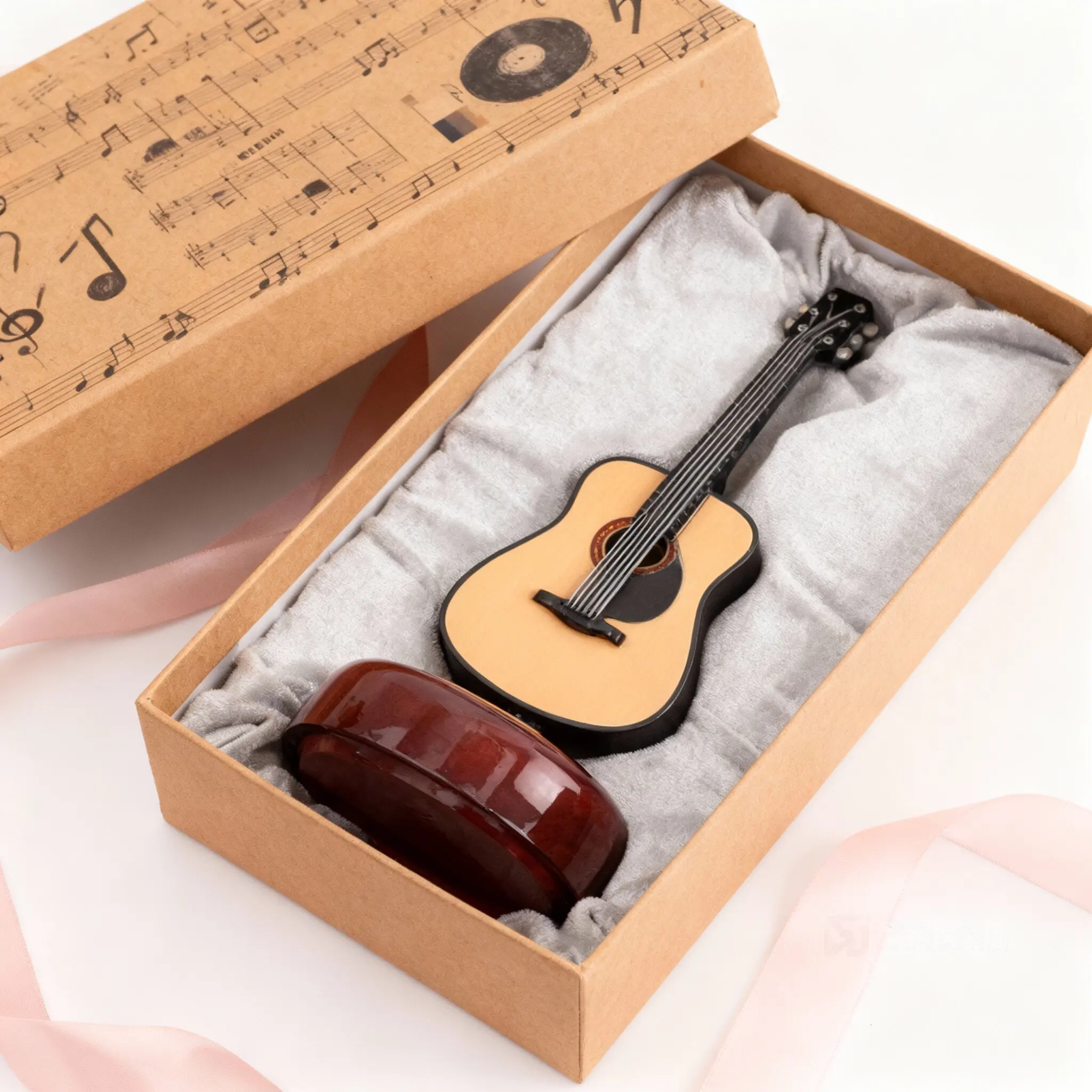 

Креативное моделирование гитары, музыкальная шкатулка, подарочная коробка, подвеска для скрипки, орнамент