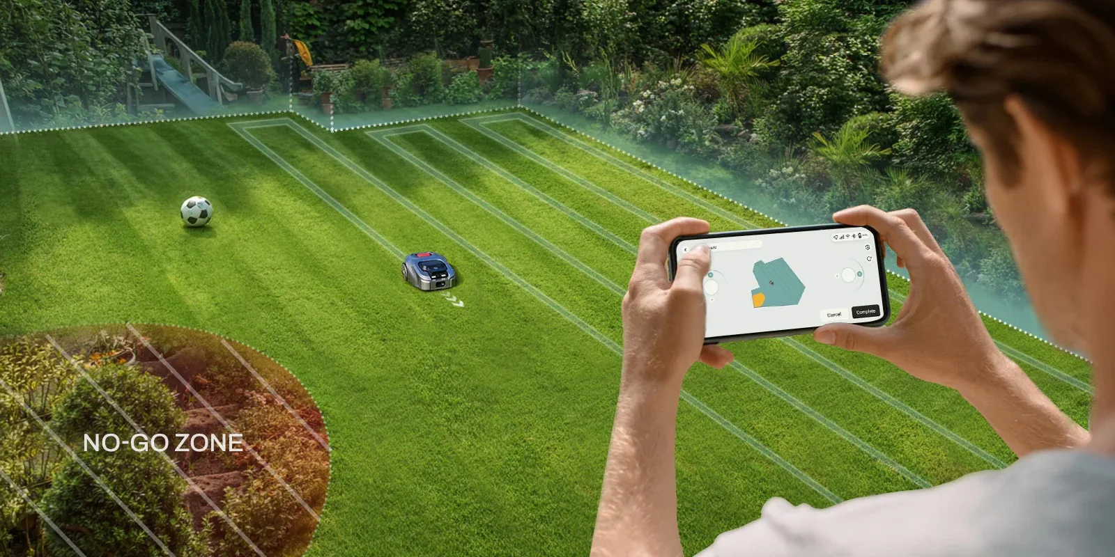 ISWARD GS Wire-Free RTK+AI Vision Robot Lawn Mower:1000㎡, Obstacle Avoidance, 4G/WiFi/Bluetooth App, GPS Anti-Theft