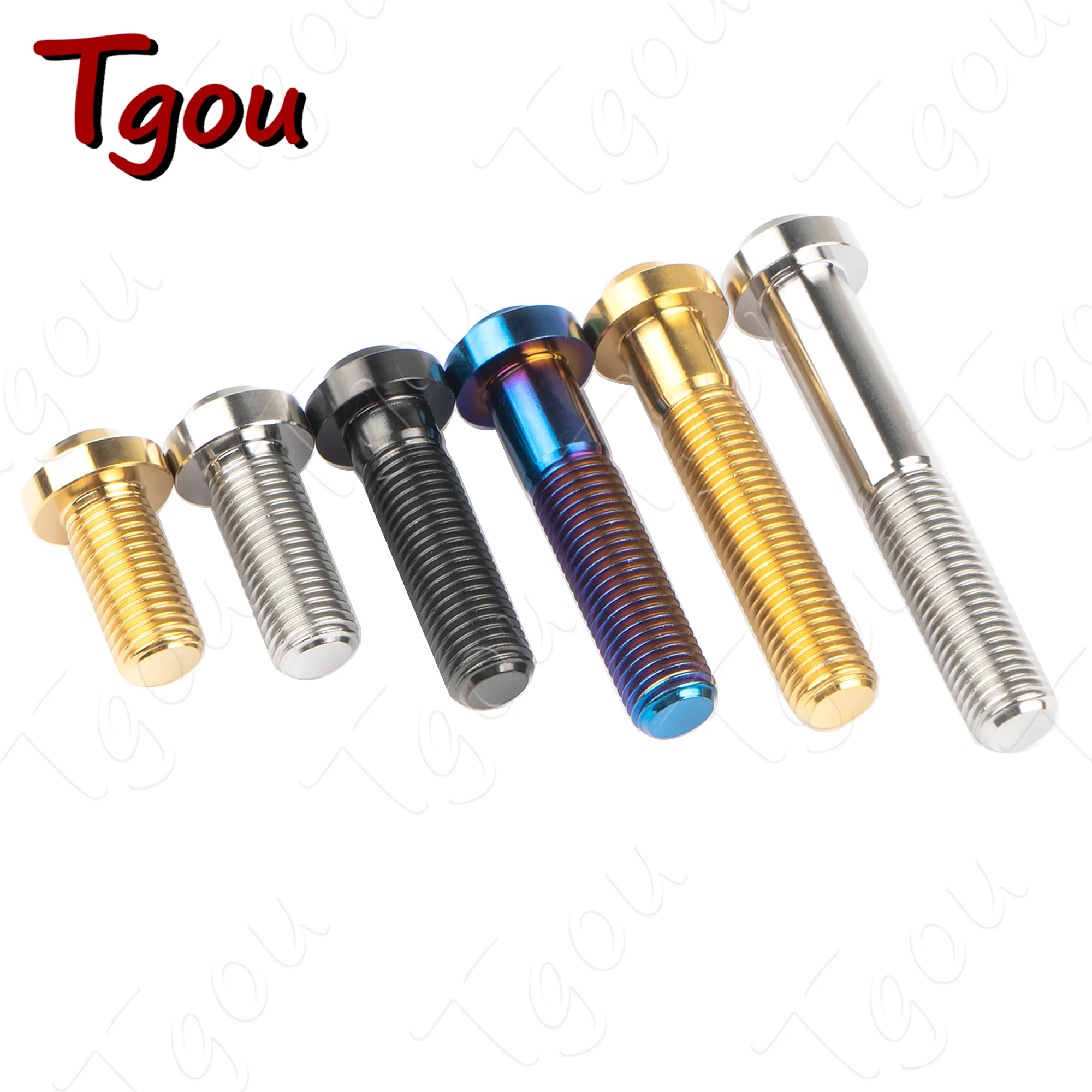 Tgou Titanium Bolt M10x20 25 30 35 40 45 50 60 65mm 1.25/1.5 Pitch Plummer Head  Torx T45  for Motorcycle Car
