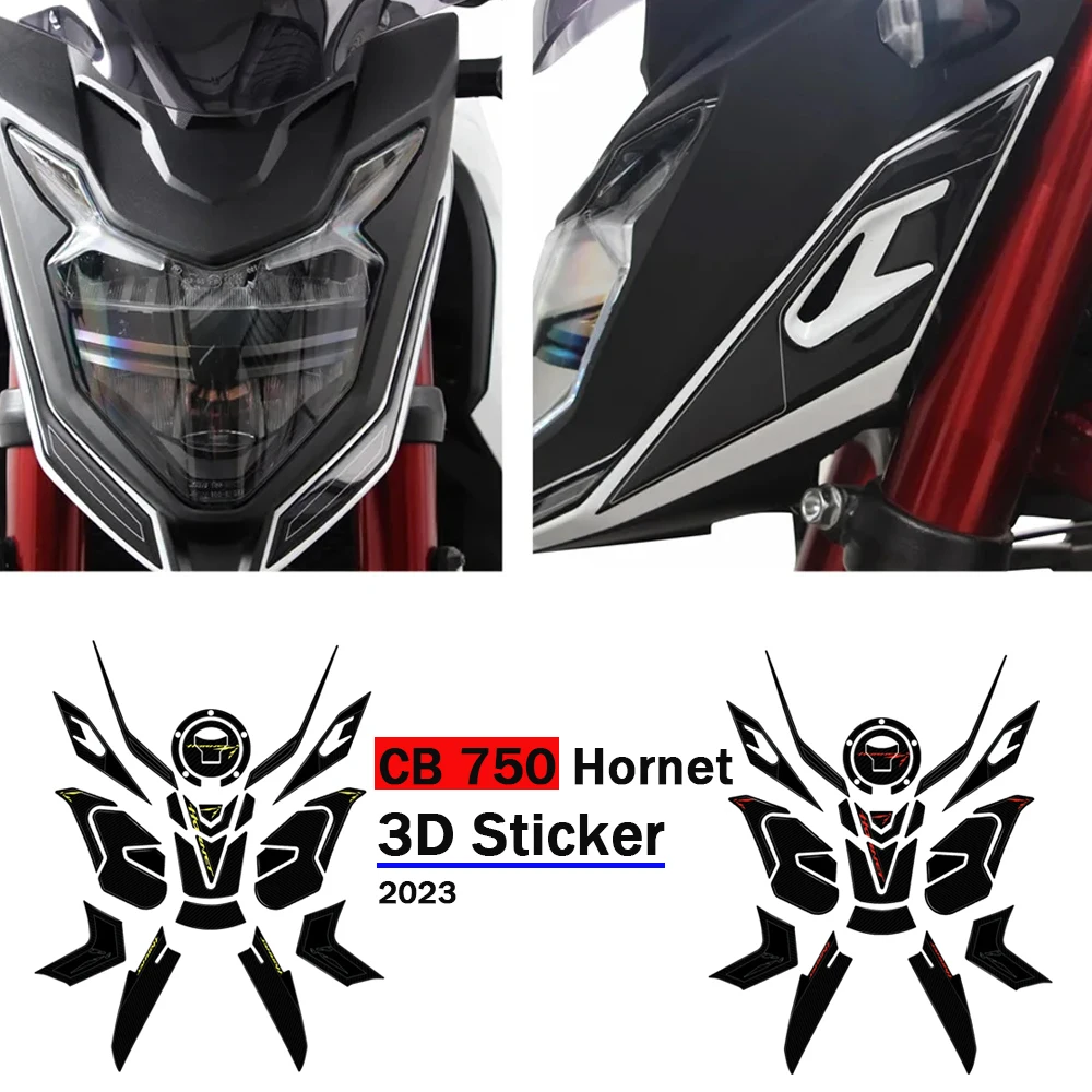 

For Honda CB750 Motorcycle Tank pad Decals CB 750 Hornet 2023- Accessories Anti -scratch 3D Epoxy Resin Sticker Protection Kit