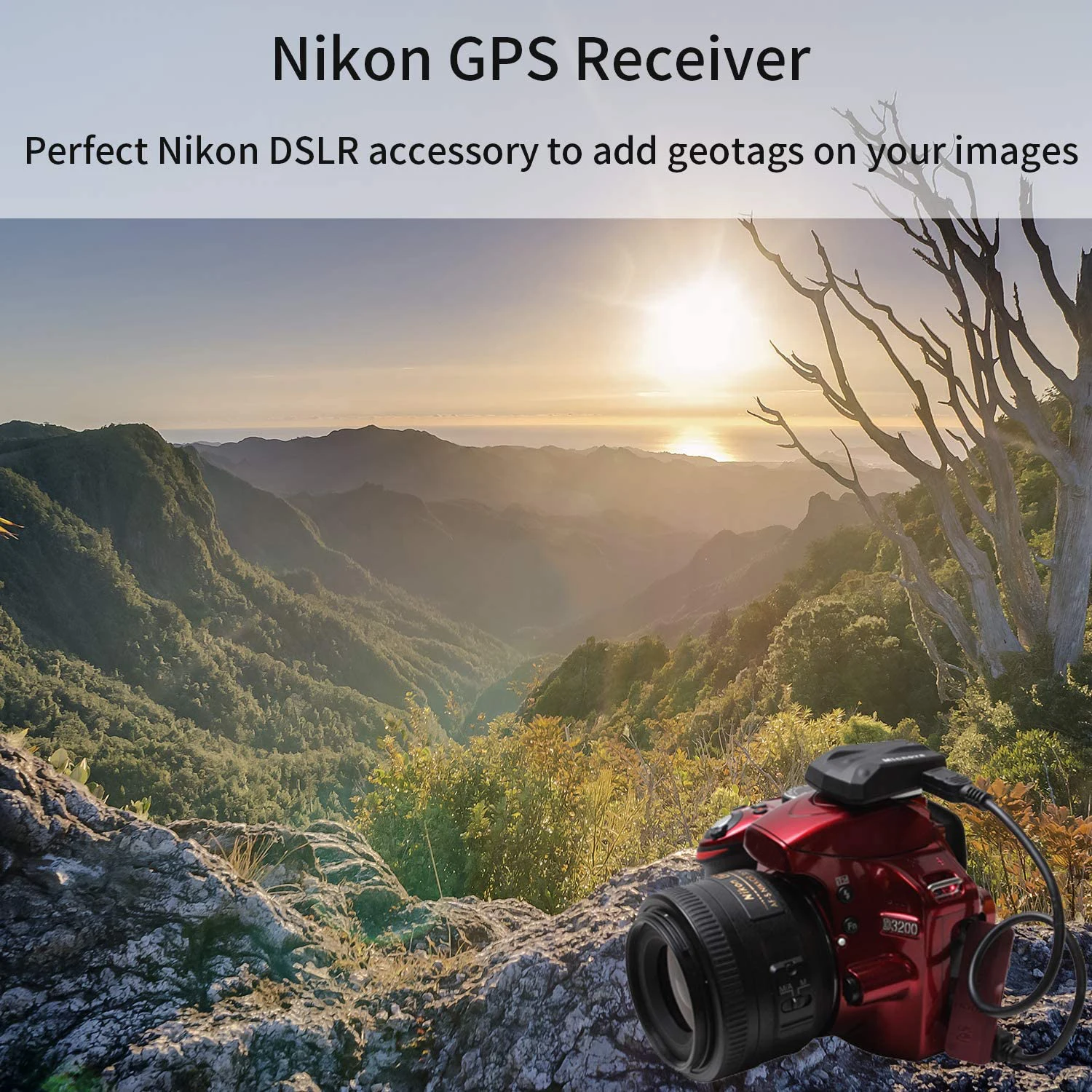 Micnova GPS-N Camera GPS Tracker Receiver Navigation Remote Controller for Nikon DSLR Record Latitude Longitude Altitude UTC