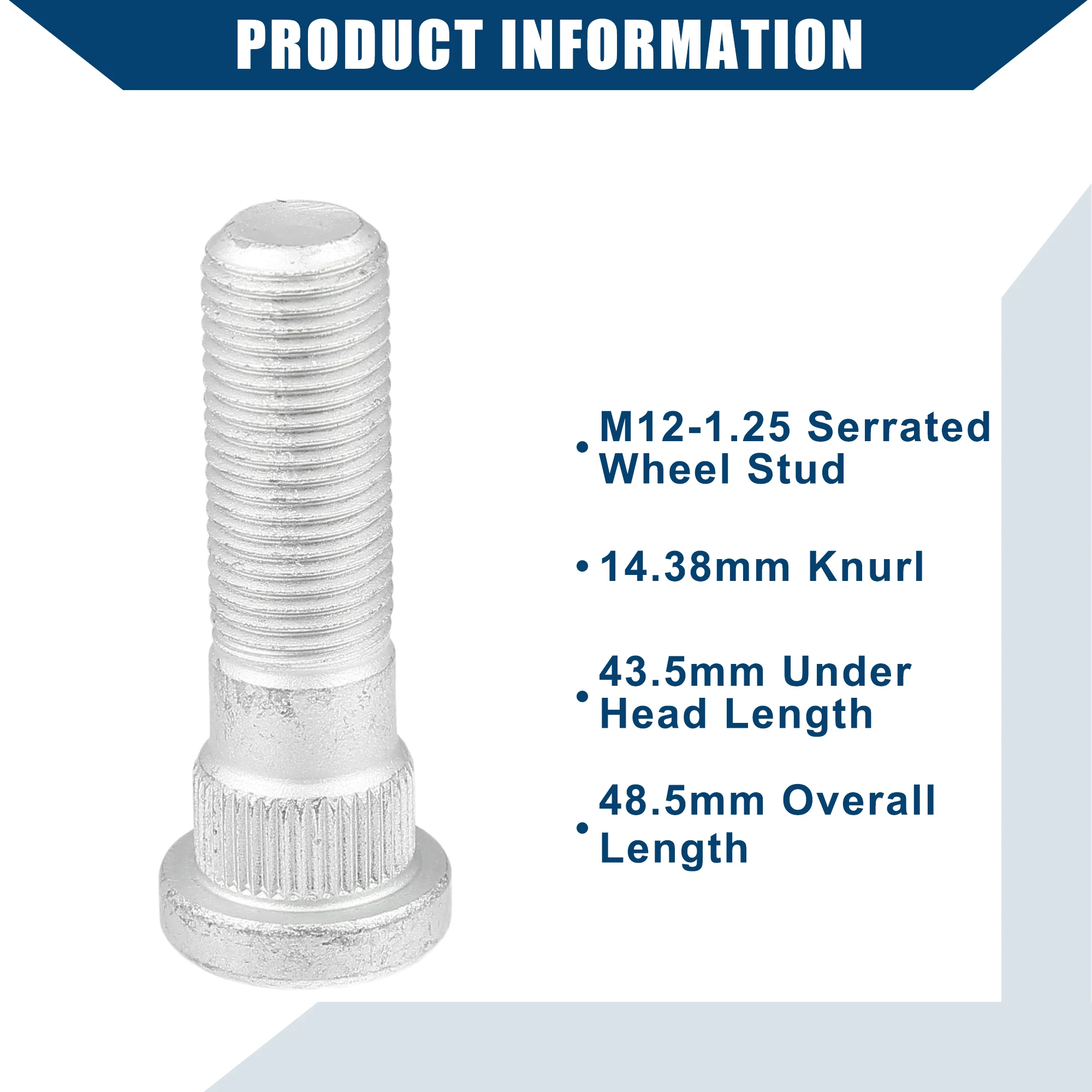 UXCELL 10pcs M12x1.25 Vehicle Wheel Stud Bolt for Subaru Ascent 2019-2023 for Toyota 86 2017-2022 No.28365-FE001/28365-FE000