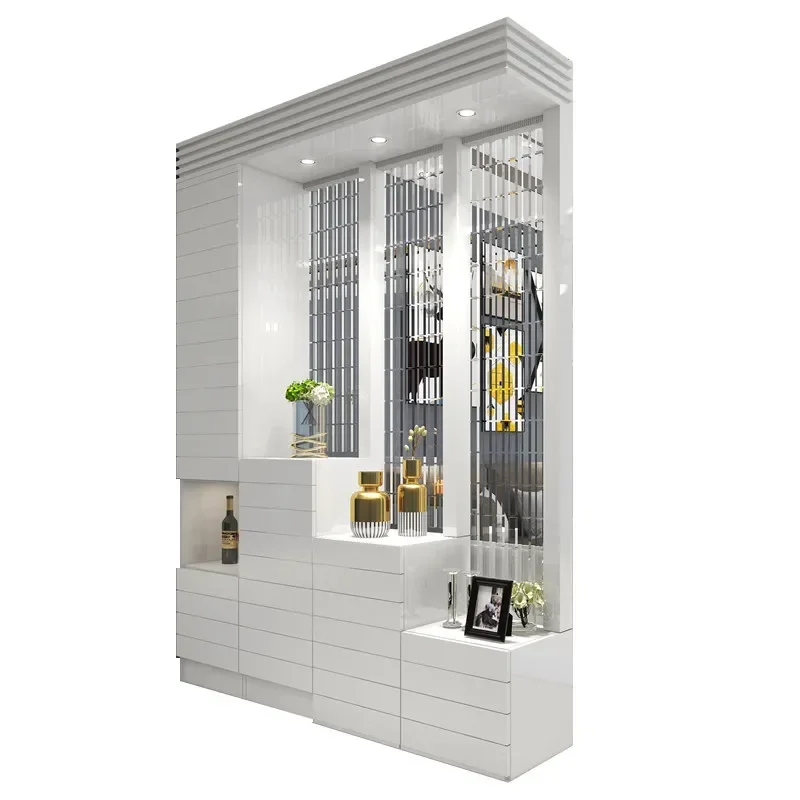 

Advanced minimalist pearl curtain decorative paint partition, large capacity shoe cabinet partition, and sturdy and durable