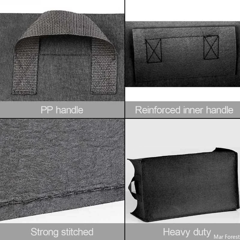 Felt Grow Bag Garden Raised Planting Bed Rectangle Plant Nursery Pot Portable Flower Vegetable Tomato Potato Planters Container