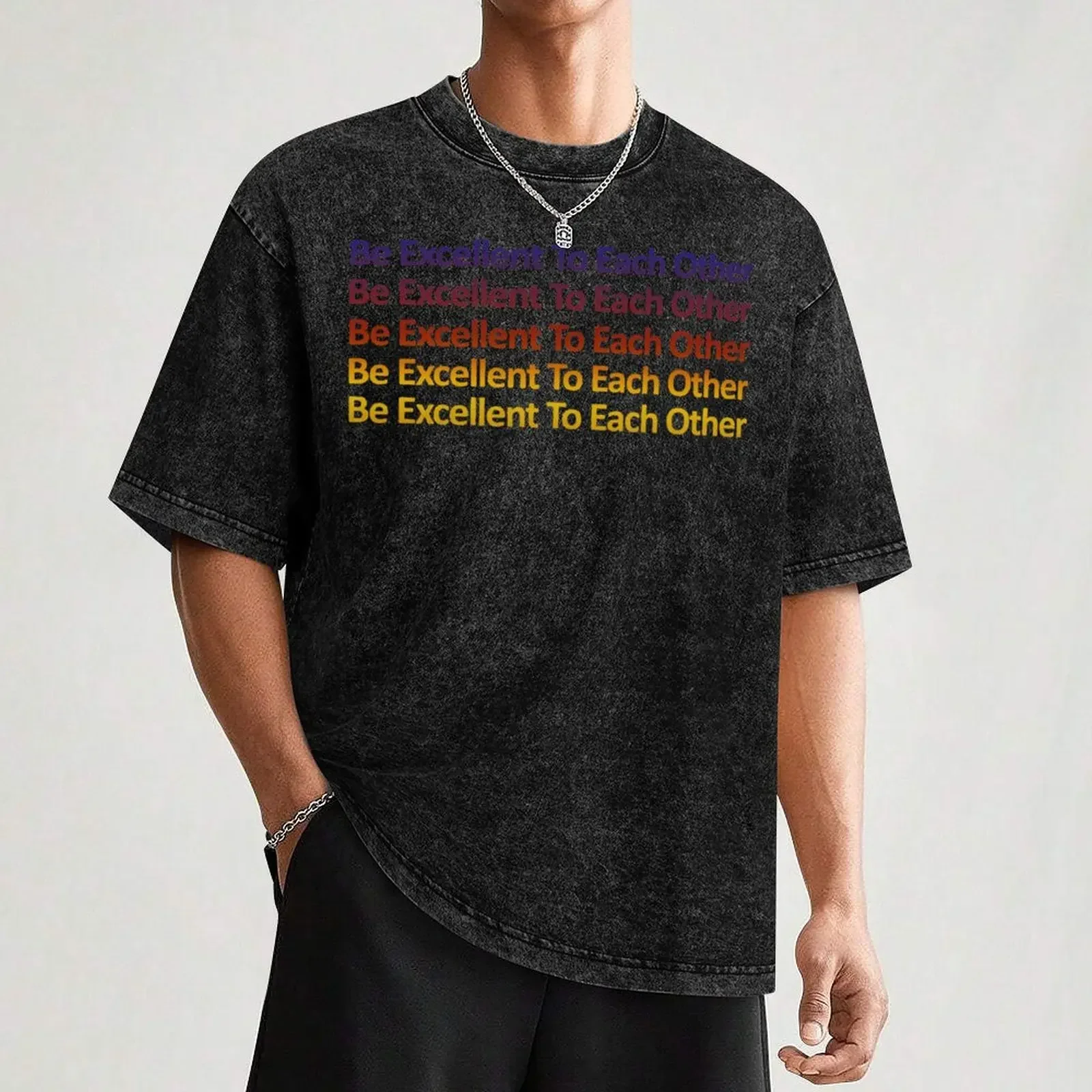 Be Excellent To Each Other – Wiederholtes Zitat, Spruch, Kunstwerk, Geschenkideen, T-Shirt, Tierdruck, Jungenhemden, grafische Herrenbekleidung