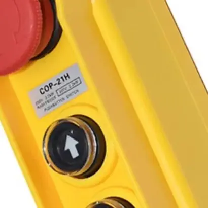 Waterproof Push Button Switch Box COP-21H With Safety Stop Yellow ABS Control Panel For Elevator Industrial Electrical Equipment