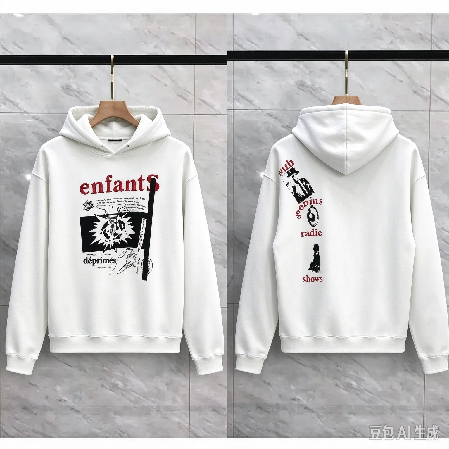 Mens Hoodies Sweatshirts 24ss Loose Casual Light Bulb Letter Printed ERD Sweatshirts Cotton Round Neck Pullover Fashion top
