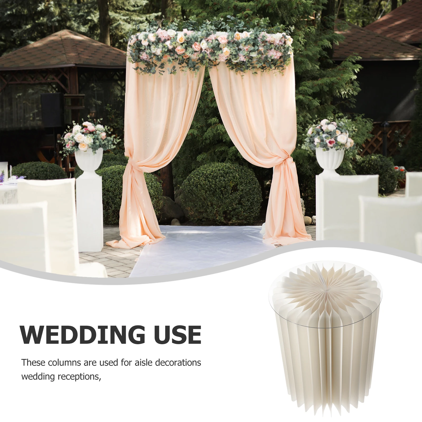 

White Paper Cylinder Pedestal 30cmx20cm for Wedding Stable Display Stand for Dessert Vase Flowers Centerpiece Cake