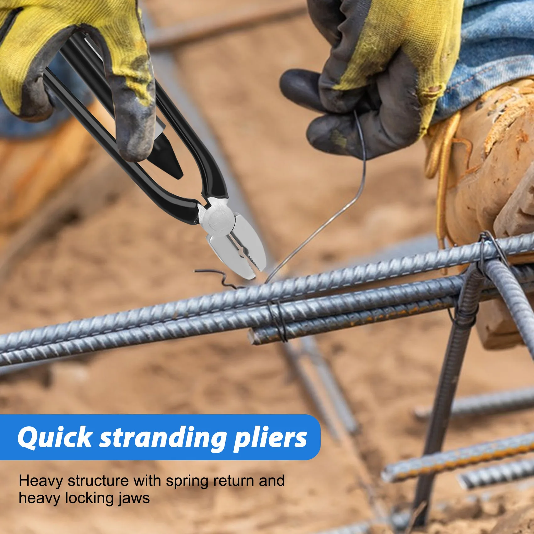 ¡El más nuevo! Alicates de corte lateral Twister de alambre de seguridad de 6 pulgadas con alambre de acero inoxidable de 25 pies