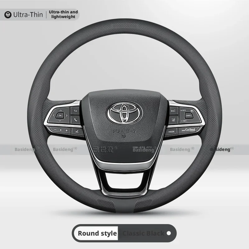 Perforated Nappa leather ultra-thin car steering wheel cover suitable for Toyota RAV4 Corolla Camry Highlander Yaris Cross Hilux