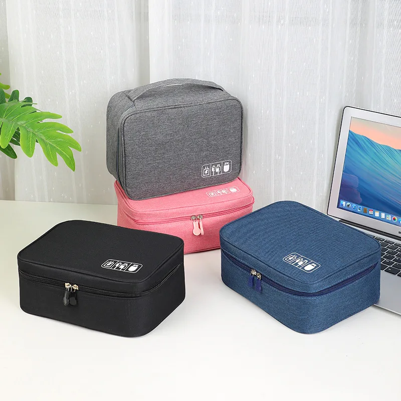 Aufbewahrungstasche für elektronische Accessoires, multifunktionale USB-Kabeltasche für Geschäftsreisen, Aufbewahrungstasche mit digitalem Gadget-Reißverschluss