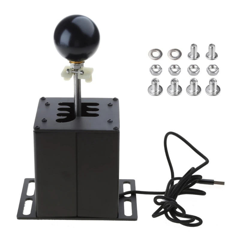 Upgraded   Shifter 6+R/7+R Simulation Game H Gear Shifter Metal Alloy Lightweight Used for G27 G29 T300