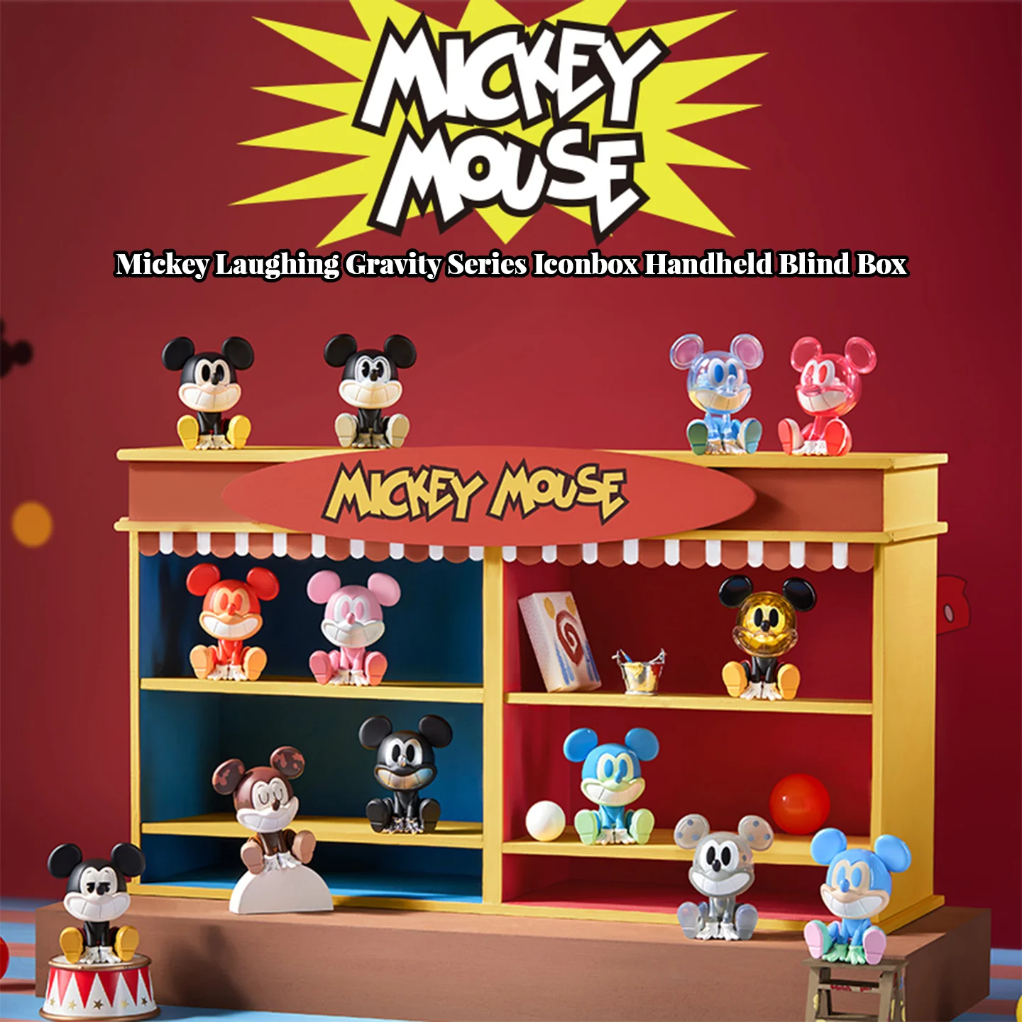 

Подлинная серия Микки, смеющаяся гравитация, Iconbox, ручная глухая коробка, орнамент, подарок, периферийные устройства, загадочная коробка, украшение для стола