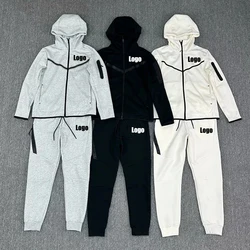 Designer Clothes Men Track Suits Gym Training Tracksuit Sets High Quality Custom Branded Logo Casual Zip Sportswear Sweatsuits