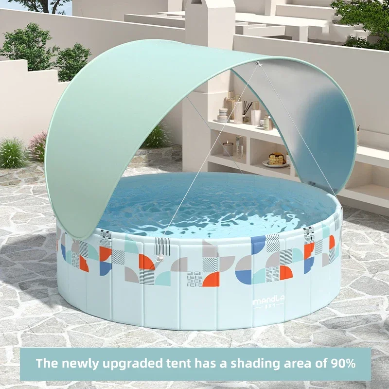 Large Swimming Pool Non-Inflatable With Sunshade Foldable PVC Family Home Outdoor Garden Backyard Bath Water Sports Party Pool