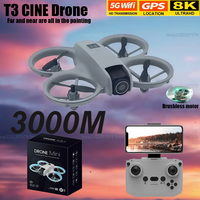 Mini Drone T3 GPS 8K HD Dual Cameras 5G WiFi Brushless Motors Obstacle Avoidance FPV Quadcopter for Kids and Hobbyists Toy Gift
