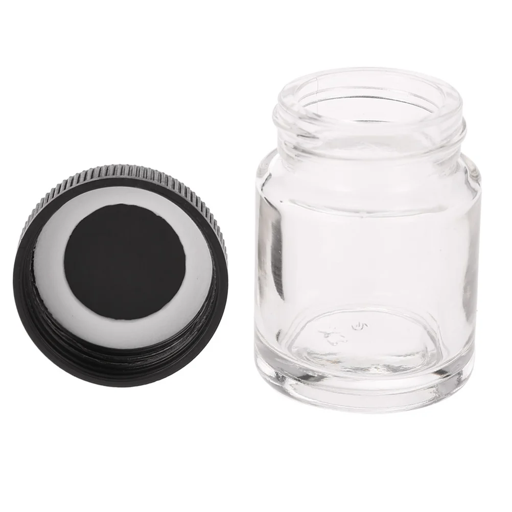 

Clear 22Cc Glass Airbrush Paint Containers Reusable Bottle for Siphon Feed Airbrush Systems Fits Most Handles Easy