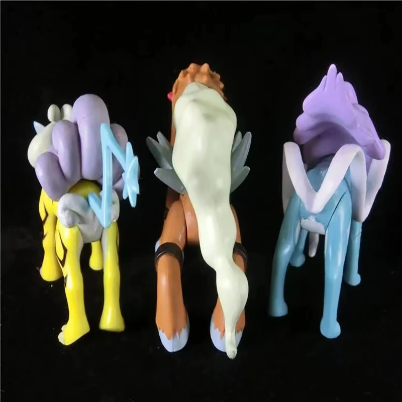 3 Style Pokemon Figures Three Sacred Suicune Entei Raikou Action Pvc Limit Collection Model Toy Anime Figure Toys for Kids