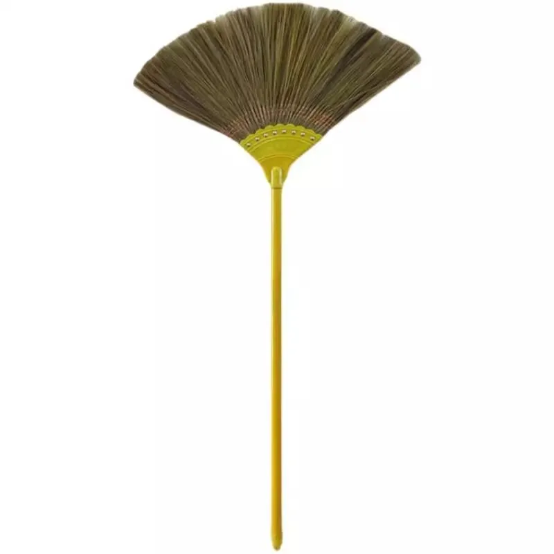 Thickened Household Natural Plant Old-fashioned Broom and Dustpan Set for Courtyard Outdoor Cleaning Soft Bristle Broom