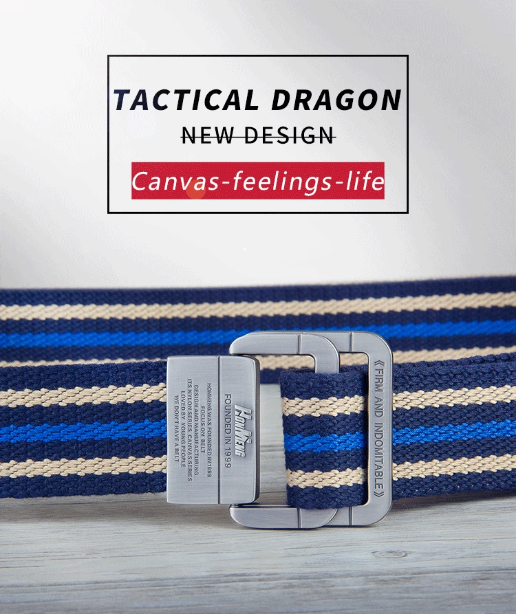Canvas Belt, Men's Belt, Alloy Double Loop Buckle, Korean Fashion Denim, Teenage Student Pants Belt, Women's Belt