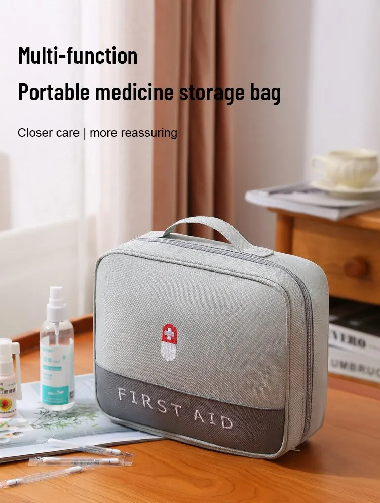 Household Medical Emergency Kit Portable Large Capacity Portable Multifunctional Layered Storage Kit