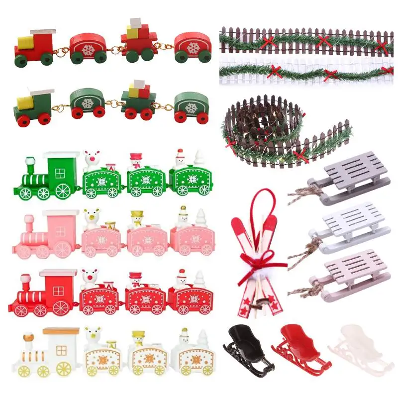 Christmas Train Ornaments Net Celebrity Train Ornaments Happy Merry Christmas Decor for Doll Home Xmas Kids Gift