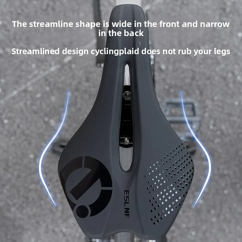 

Hollow Breathable Bicycle Saddle Men Women MTB Road Bike Saddle Shock Absorbing Comfortable Bike Seat Safety Warning