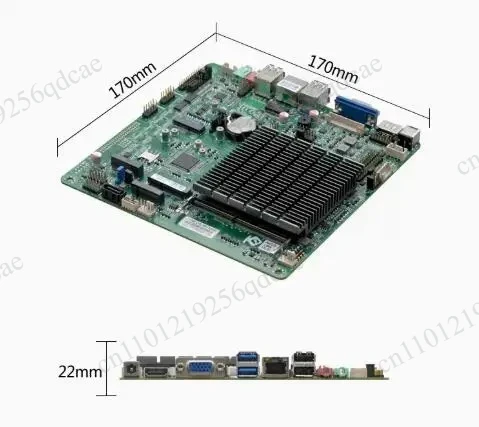 J6412 Mini-ITX Motherboard Celeron Intel CPU IPC SBC Embedded Fanless Ultra-thin Mainboard with COM LAN LPT DC-12V DDR4 EDP LVDS