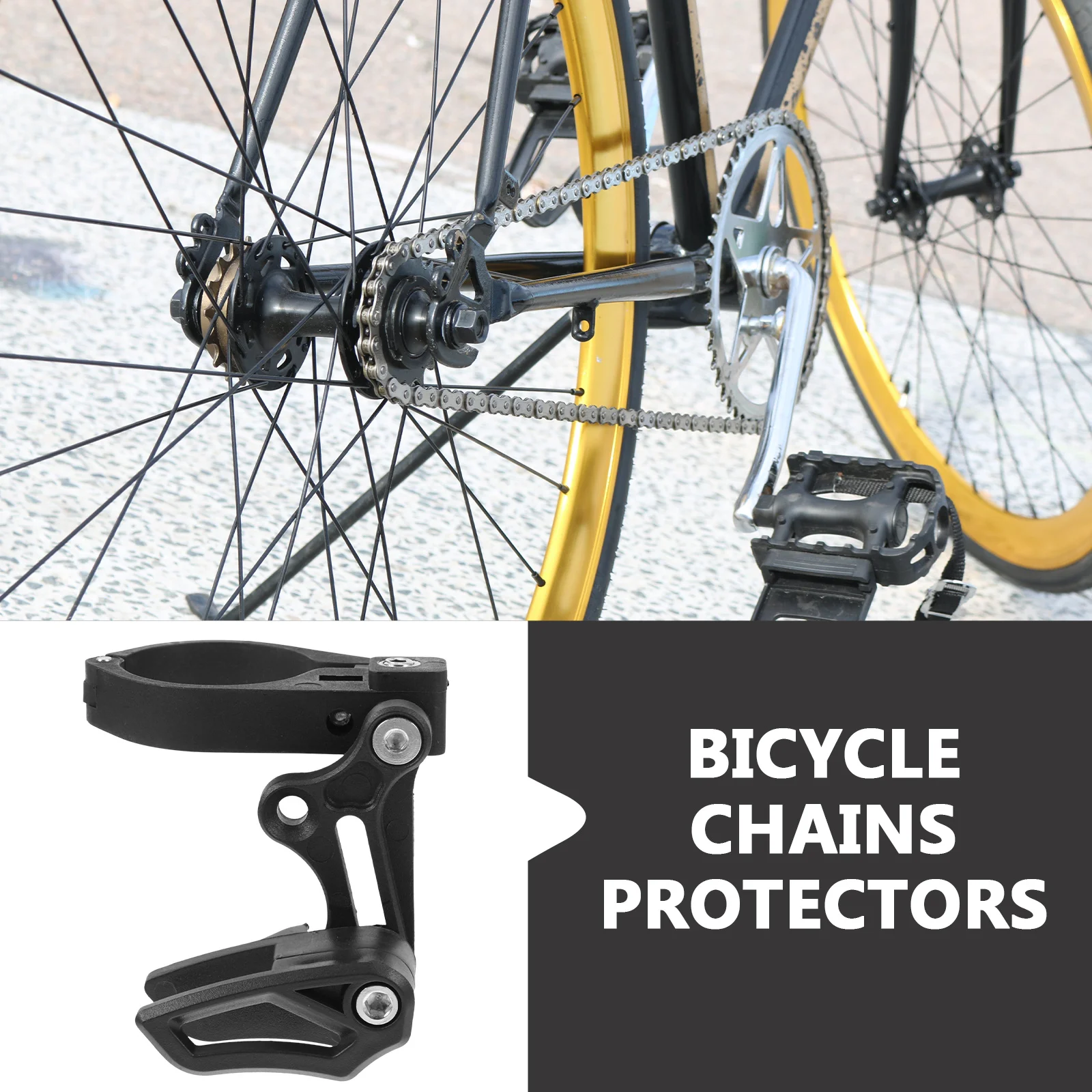 

Bike Chain Protector Alloy Nylon Chain Guide Bicycle Guard Durable Protective Tool Bike Supplies Bicycle Chains Protectors