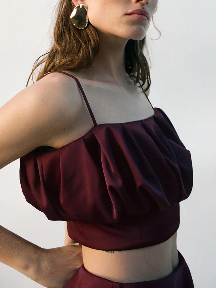 Hiver 2025 nouvelles femmes sangle ort haut jupe pantalon ethnique scène Costume v-ne Svel Faionable à la mode vêtements pour dames